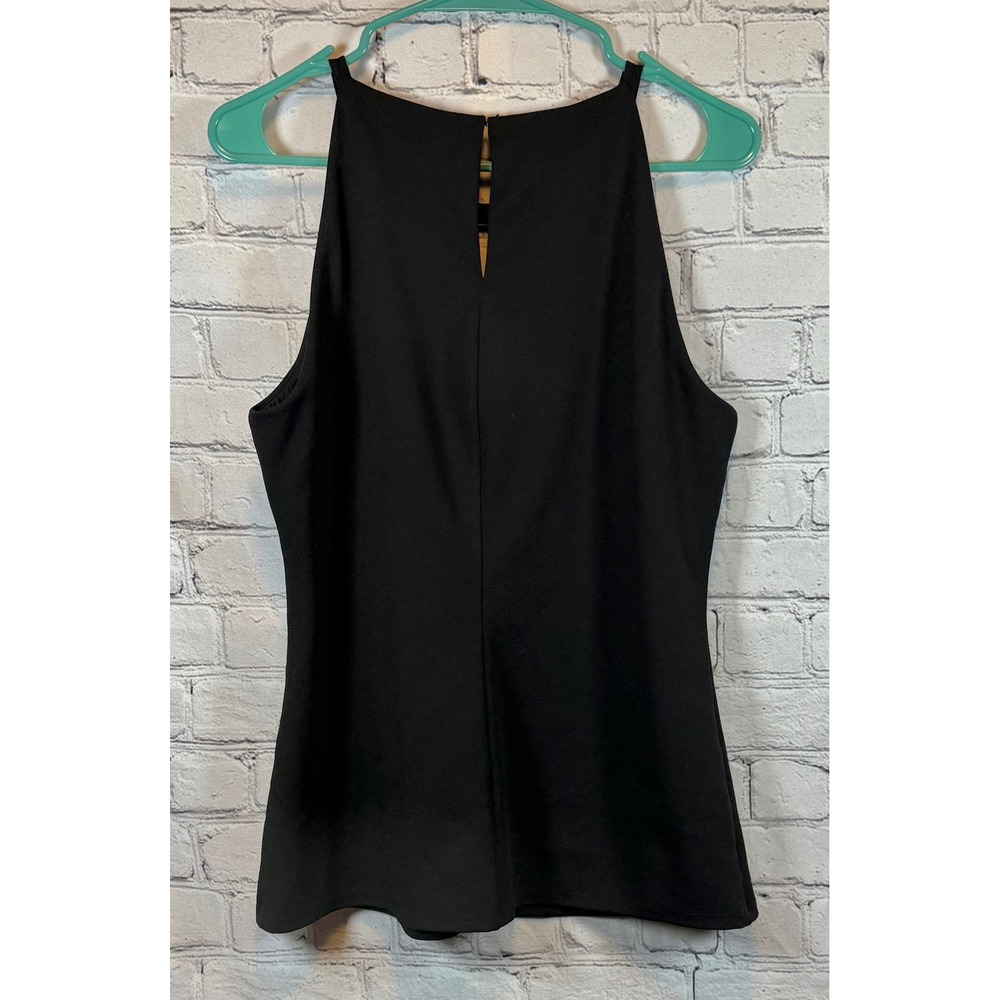White House Black Market‎ Black Sleeveless Sequin Embellished Tank Top Medium - Picture 2 of 5